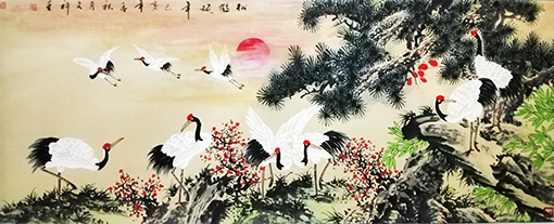 蒋文科作品《松鹤延年》.jpg