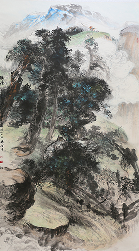 梁桂才作品《牧居》规格：196cmX98cm.jpg