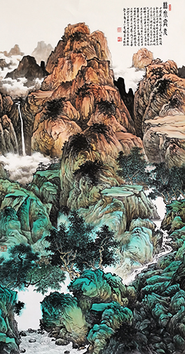 贾臻作品《林泉霞光》.jpg