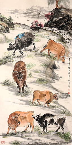 李恩元作品《牛年大吉大顺》.jpg