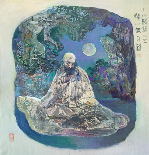 杨兴雅作品1《禅心无月图》100X100cm（2015年）.jpg
