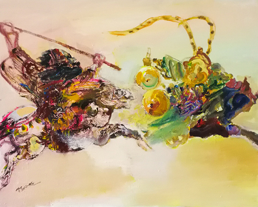 杨兴雅作品8《双雄决》80X100cm（2018年）.jpg