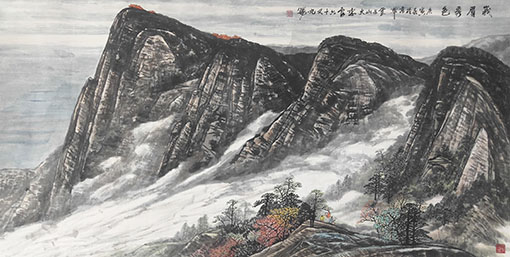 胡忠良作品《峨眉秀色》规格：241cmX123cm 创作年代：2010年春.jpg