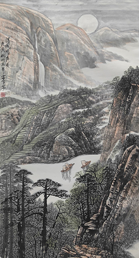 胡忠良作品《清风明月图》规格：178cmX96cm 创作年代：2010年秋.jpg