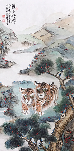 《稚子如虎》 136x69cm.jpg