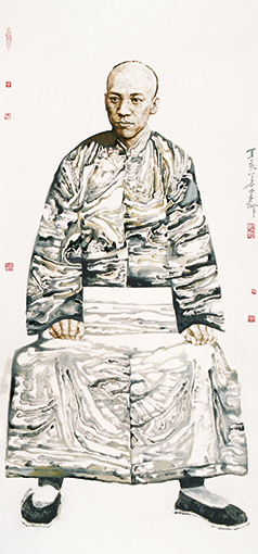 先贤录——梁启超 2007年  260cmx 126cm       水墨  宣纸 中国画颜料.jpg