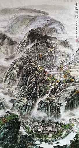 肖天宝作品2《乡镇新貌》.jpg
