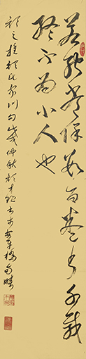 颜才现作品1草书释文：若能常保数百卷书，千载终不为小人也。颜之推颜氏家训句180X49cm.JPG