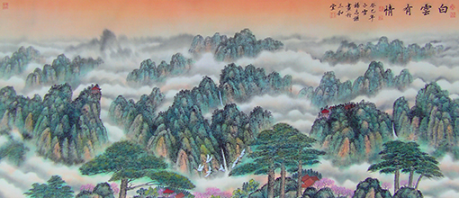 《白雲有情 》规格：215cmx94cm.JPG