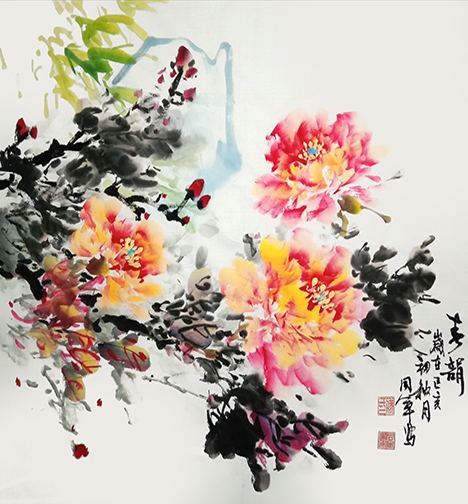 滕同军作品《春韵》规格：69cmx69cm 创作年代：2019年7月.jpg