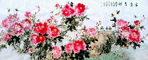 滕同军作品《富贵吉祥》规格：240cmx98cm 创作年代：2018年8月.jpg
