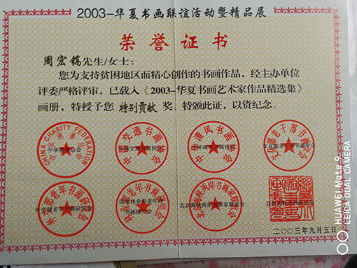 作品载入《2003—华夏书画艺术家作品精选集》并授予特别贡献奖.jpg
