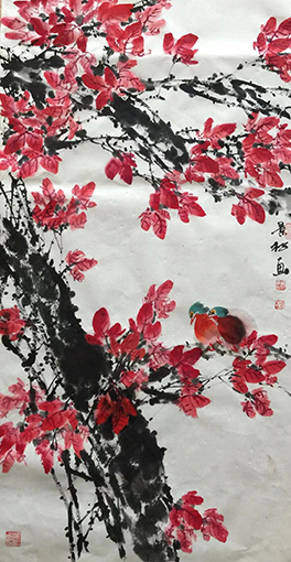 周景松作品《霜叶红于二月花》.jpg
