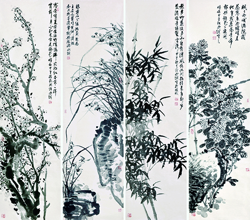 陈明纲作品《梅兰竹菊》规格：180cmx192cm.jpg