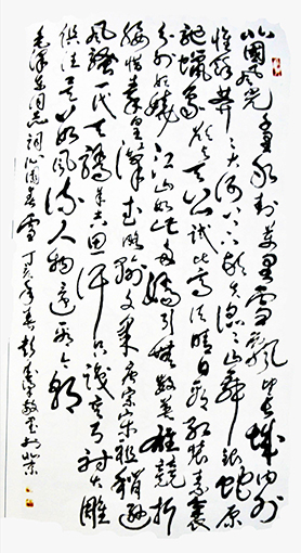 《沁园春·雪》规格：138cmx69cm.jpg