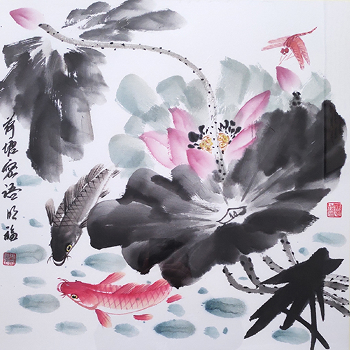 张明福作品《荷塘密语》.jpg