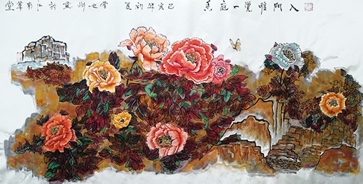 曹也彬作品 《入门唯觉一庭香》规格：137cmX70cm 创作时间：2019年6月.jpg