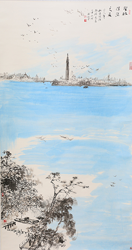 梁桂才作品《圣彼得堡之夏》规格：196cmx98cm.jpg