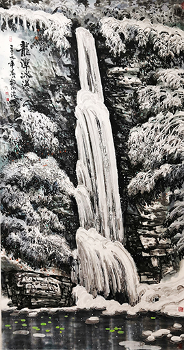 邹湘溪作品《龙潭冰瀑》规格：78cmx98cm 创作年代：2019年.jpg