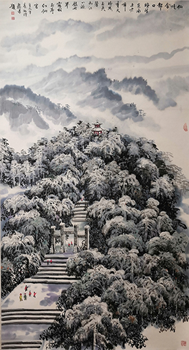邹湘溪作品《仙境含鄱口》规格：78cmx98cm 创作年代：2019年.jpg