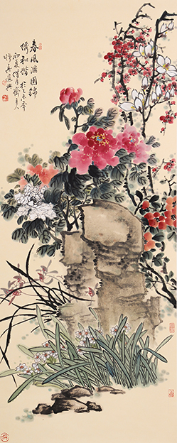 万宝江  作品2《春风满园 锦绣和谐》50X136cm.JPG
