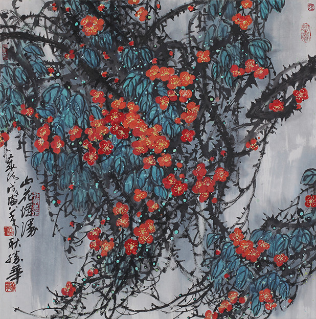 左胜华作品《山花烂漫》规格：68cmx68cm.jpg