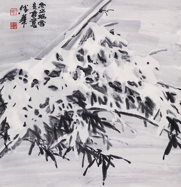 左胜华作品《瑞雪》规格：68cmx68cm.jpg