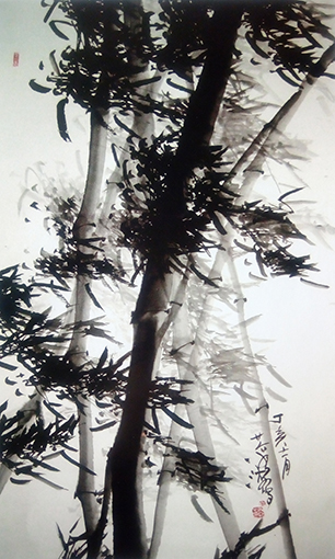 白如海作品《墨竹》规格：6尺整创作年代：2007年.jpg
