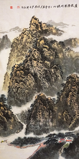 刘吉墩作品 《屋绕湾溪竹绕山》.JPG