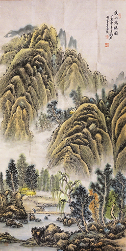 刘吉墩作品 《溪山高隐图》.JPG