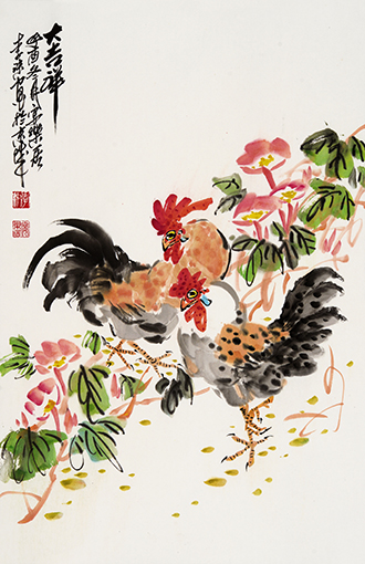 李沫作品《大吉祥》规格：69cmx46cm 创作年代：2017年.jpg