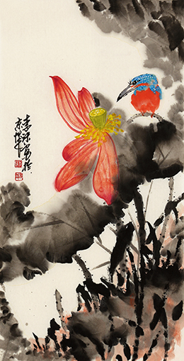 李沫作品《荷香四溢》规格：69cmx46cm 创作年代：2016年.jpg