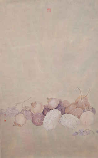 朱三秋作品4名称《水果系列》尺寸：（90x56)cm纸本 2015年.JPG