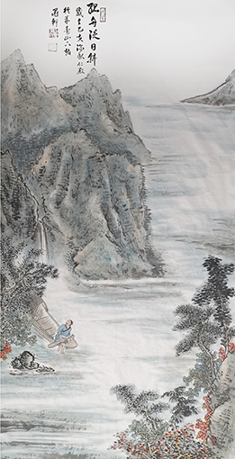 刘仁殿作品《孤舟泛日斜》.jpg