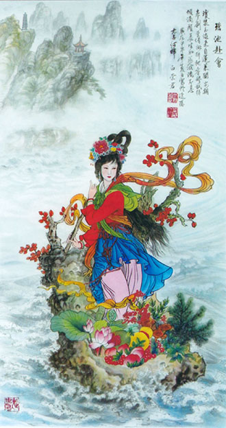 白崇君作品3《瑶池赴会》（0.8X1.4米）2014年3月.jpg