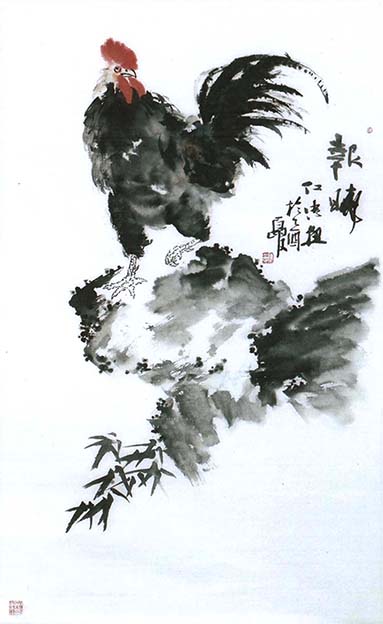 《晨曲高歌日开天》74X143cm.jpg