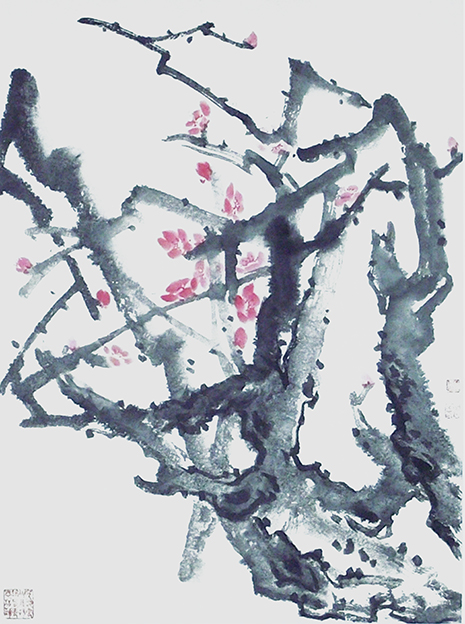 《岁寒三友花独秀》40X60cm.jpg