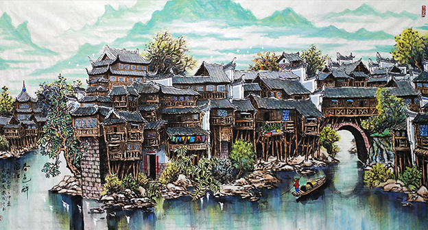 陈永健作品3《春色醉沱江》.jpg