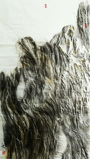 乐城麟作品 《按行五岳》 规格：138cmX69cm.png