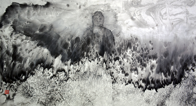 乐城麟作品《境由心生之涅槃》规格：137cmX70cm.JPG