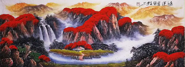黎文作品《鸿运当头》规格：180cmx97cm  创作年代：2017年.JPG