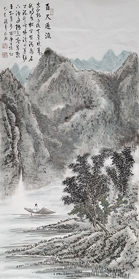 刘仁殿作品《百尺通流》.jpg
