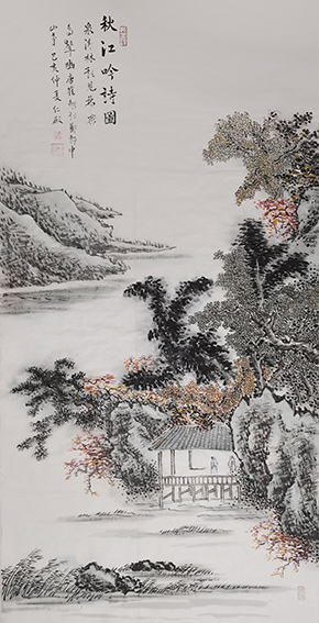 刘仁殿作品《秋江吟诗图》.jpg