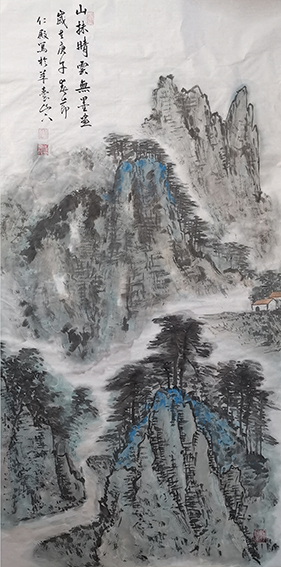 刘仁殿作品《山抹晴云无墨画》.jpg