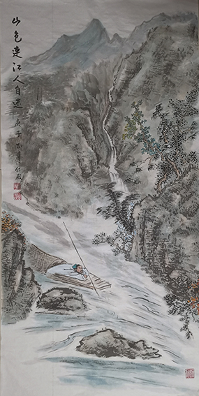 刘仁殿作品《山色连江人自迷》.jpg