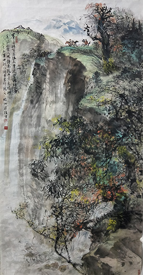 梁桂才作品 《天山飞瀑》.jpg