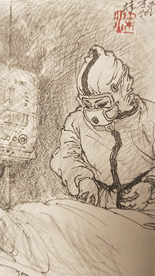 梁桂才作品 《勇战第一线》.jpg