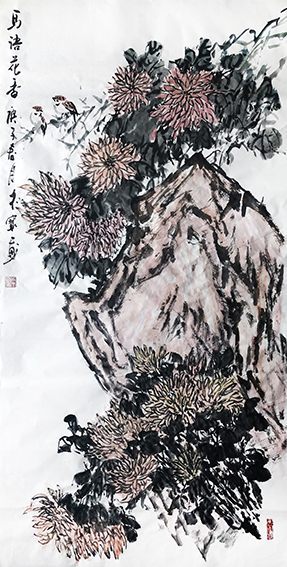 宗木宝作品 《鸟语花香》.jpg
