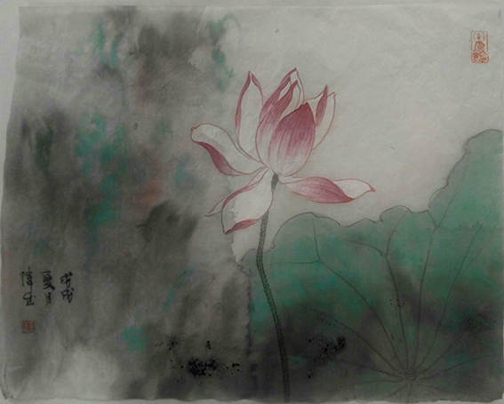 王伟成作品 《莲》之四 规格：35cmx45cm.JPG