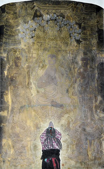 王伟成作品 《南无阿弥陀佛》 规格：160cmx260cm.JPG